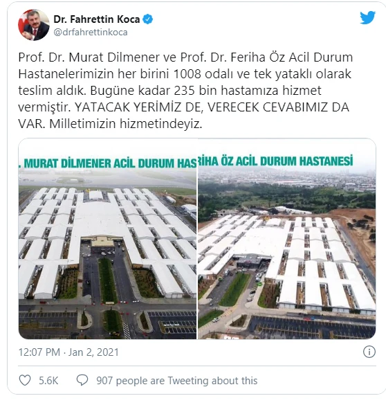 Bakan Koca'dan acil durum hastaneleri açıklaması: "Yatacak yerimiz de, verecek cevabımız da var"