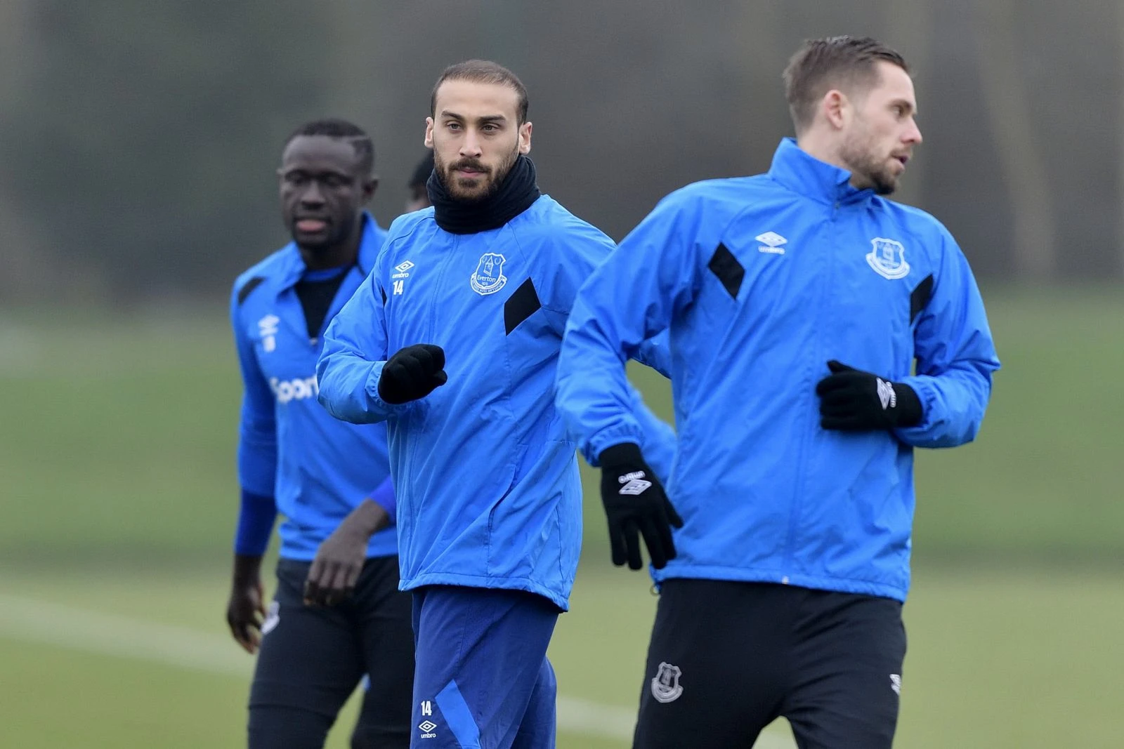 Cenk Tosun, Everton'daki ilk antrenmanına çıktı