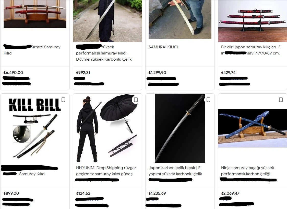 İnternetten 'samuray kılıcı' satışı sosyal medyada gündem oldu! Satışı 68 yıldır yasak ama...