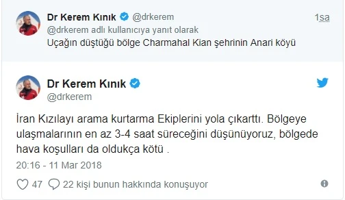 İran'da düşen özel jetle ilgili Kızılay'dan açıklama geldi