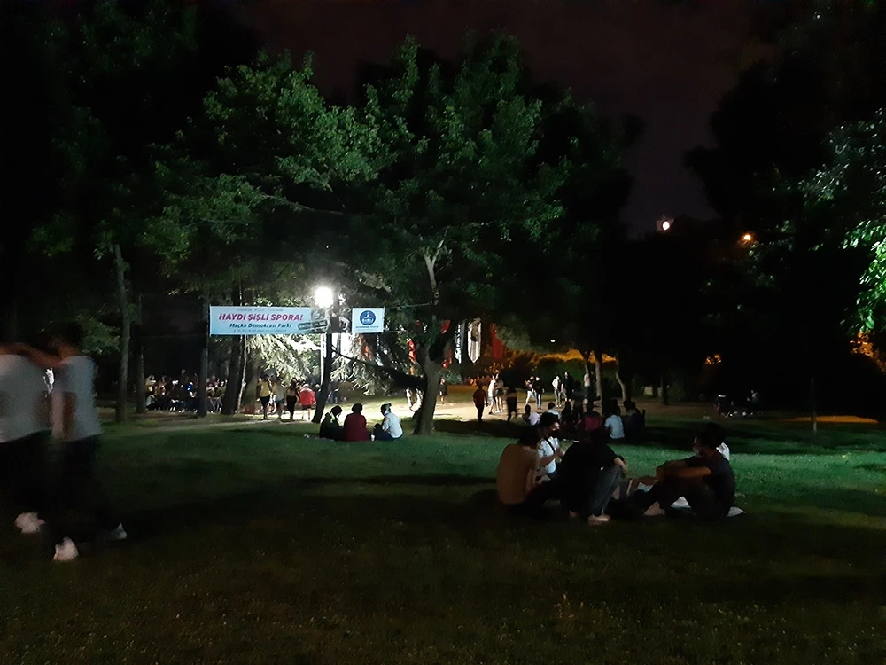 Maçka Parkı’nda dikkat çeken yoğunluk