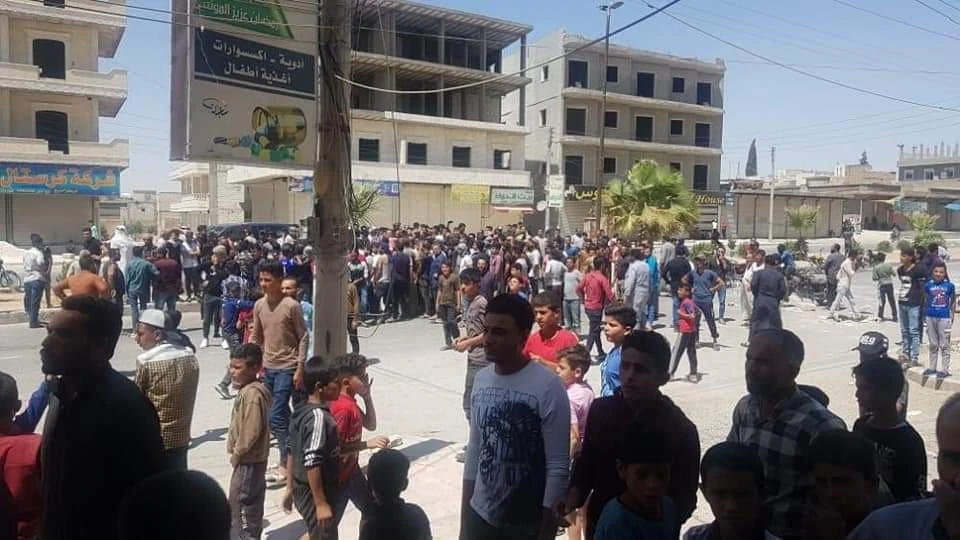 Menbiç'te çocukları kaçıran PKK'ya isyan