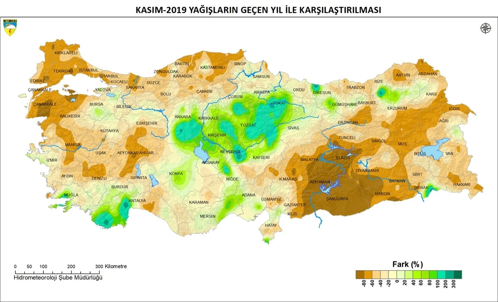 Marmara bölgesinde yağış miktarı geçen yılın aynı dönemine göre yüzde 64 azaldı