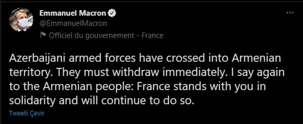 Macron’dan Azerbaycan’a skandal çağrı