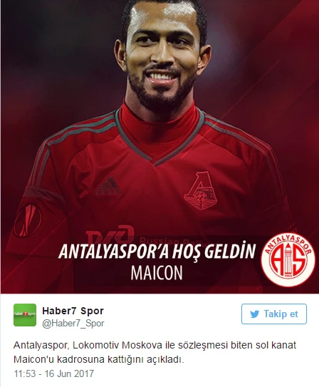 Antalyaspor, sol kanat Maicon Marques'i kadrosuna kattı