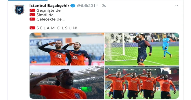 Başakşehir'den asker selamı paylaşımı