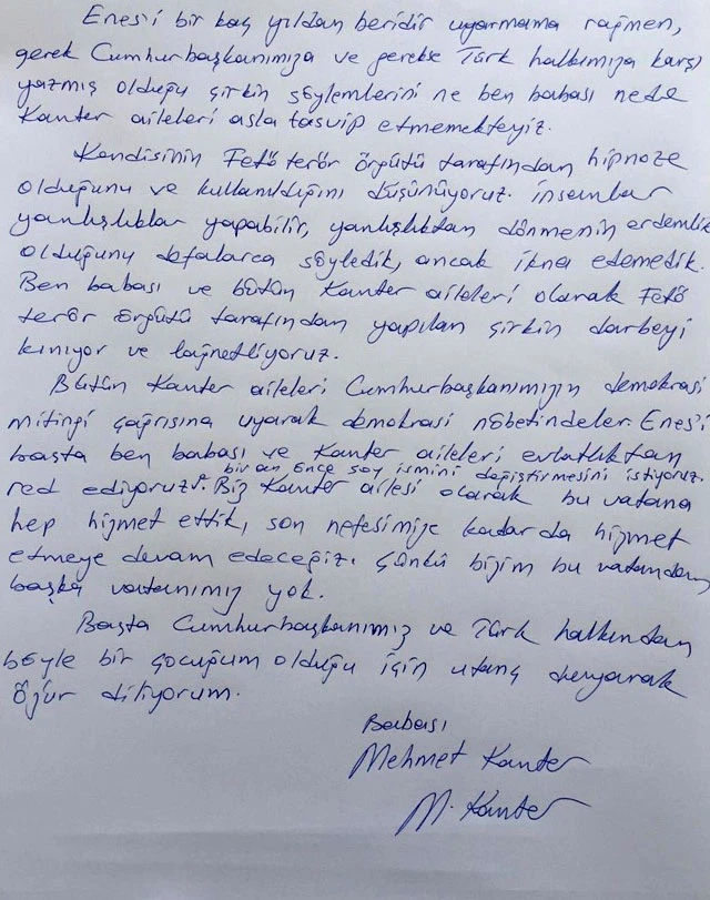 Ailesi FETÖ'cü Kanter'i evlatlıktan reddetti