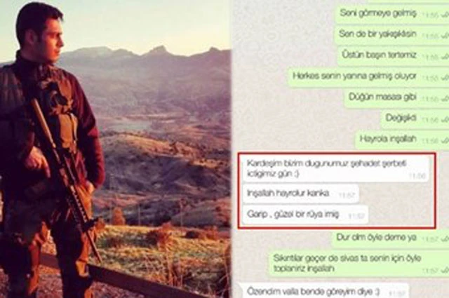 Şehit polisin yürek yakan mesajı