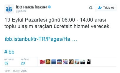 İBB'den ücretsiz ulaşım açıklaması