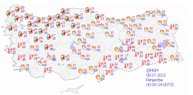 Meteorolojiden 9 il için 'kuvvetli yağış' uyarısı