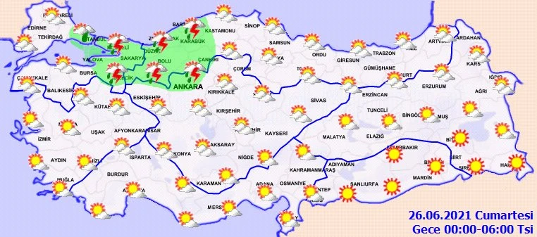 Meteoroloji’den sağanak uyarısı