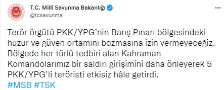 PKK'ya darbe! 8 terörist etkisiz hale getirildi
