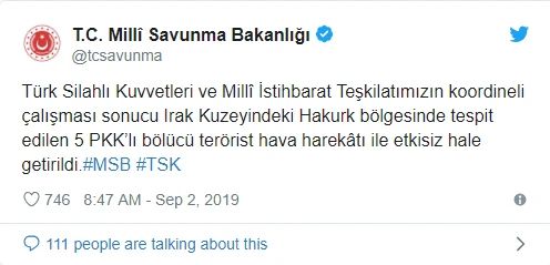 Irak'ın kuzeyine hava harekatı