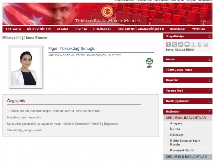 HDP'li Figen Yüksekdağ'ın vekilliği düştü!