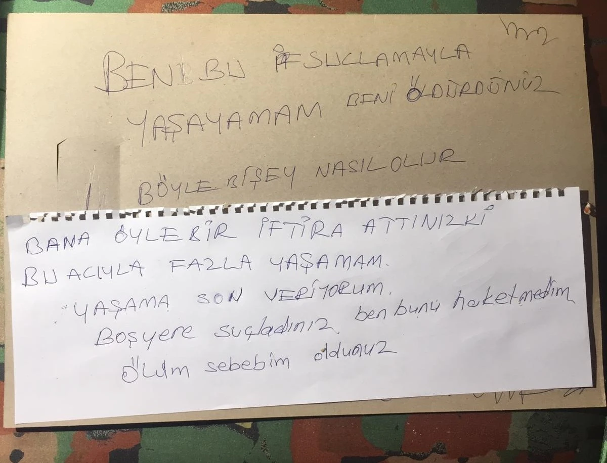 Yazılı not bırakıp intihar etti