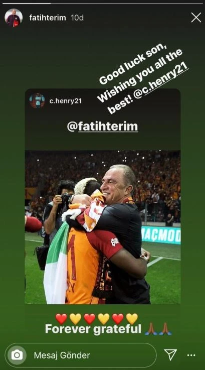 Fatih Terim'den Onyekuru'ya veda: "İyi şanslar evlat"