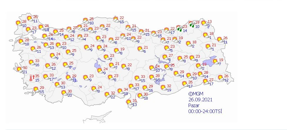 Hafta sonu hava nasıl olacak? 25 Eylül 26 Eylül hava durumu