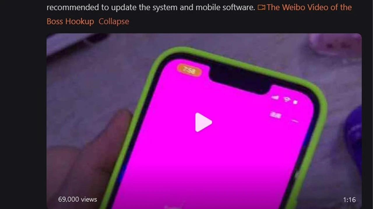 iPhone 13 modellerinde pembe ekran sorunu ortaya çıktı