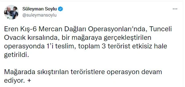 Son dakika! Bakan Soylu acı haberi duyurdu: 1 şehidimiz var