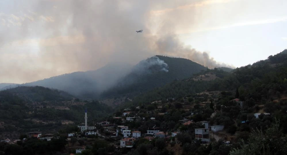 Muğla Milas'ta rüzgar alevleri artırdı