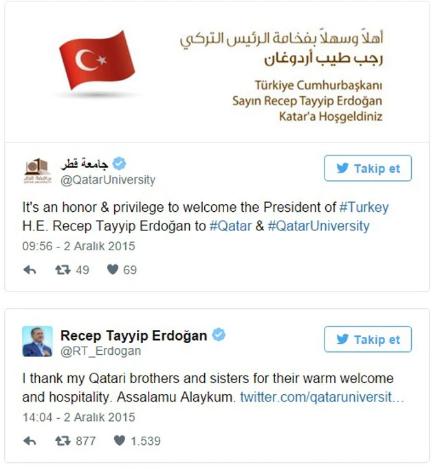 Erdoğan Twitter'dan özel teşekkür etti