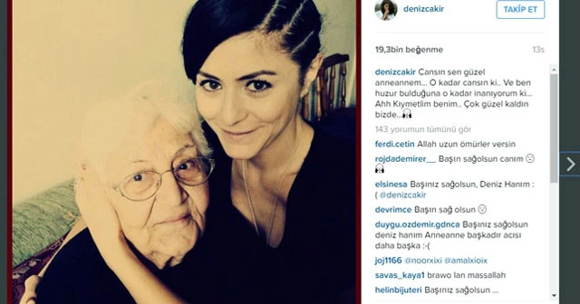 Deniz çakır anneannesini kaybetti