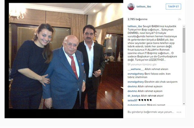 İbrahim Tatlıses'ten Süleyman Demirel için unutulmaz sözler