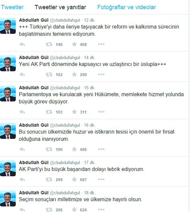 Abdullah gül'den 1 kasım seçimlerine ilk değerlendirme