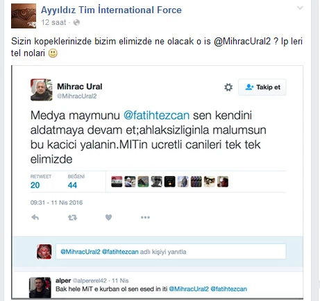 Ayyıldız Tim'den Mihraç Ural ve hainlerine darbe