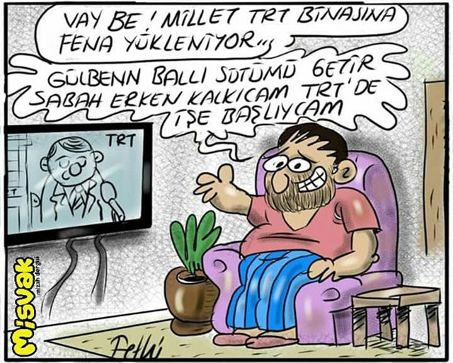 Misvak dergisinden Erhan Çelik karikatürü