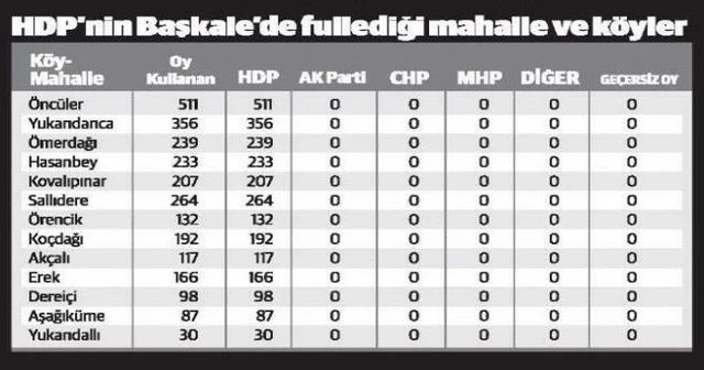 Geçersiz tüm oyları o partiye yazmışlar
