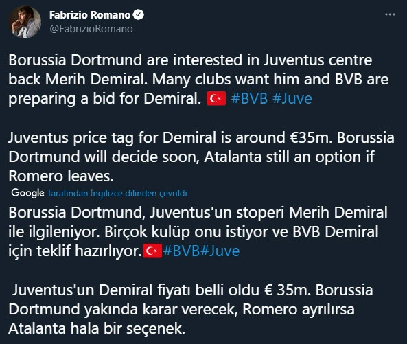 Borussia Dortmund, Merih Demiral'ın peşinde! Son dakika transfer haberleri