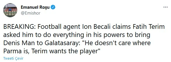 Galatasaray'a Rumen forvet: Dennis Man! Ioan Becali duyurdu...