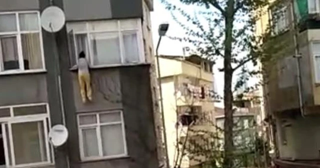 Kağıthane'de korku dolu anlar: İkinci kattan atladı