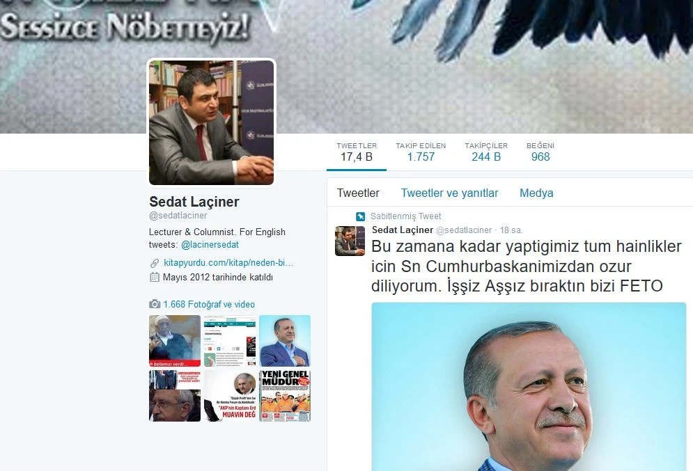 Ayyıldız Tim hackledi, Laçiner atıldı