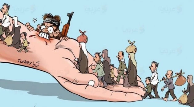 Filistinli ressamdan çarpıcı Sultanahmet karikatürü