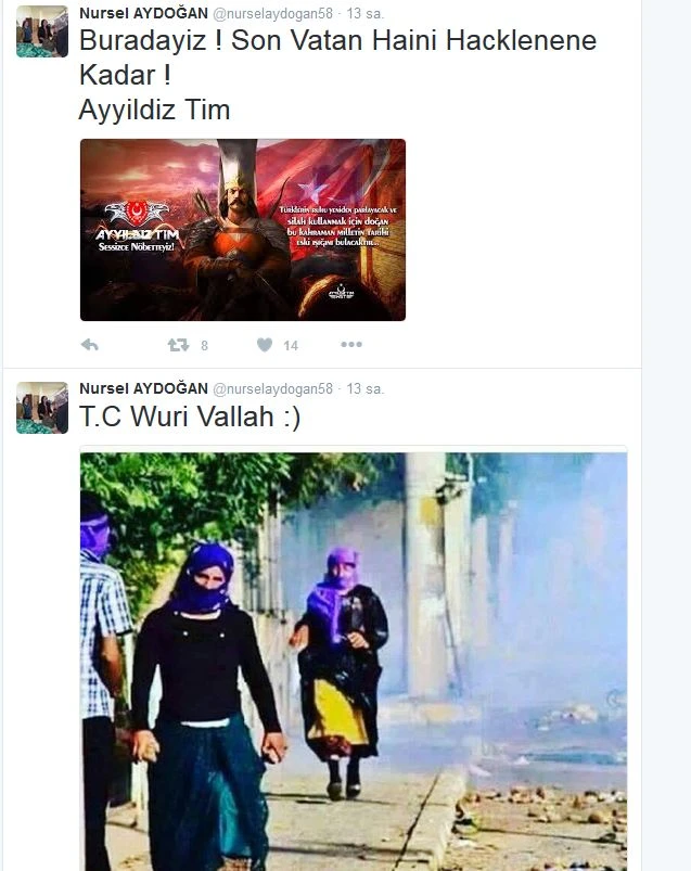 Ayyıldız Tim HDP'li Nursel Aydoğan'ı hackledi