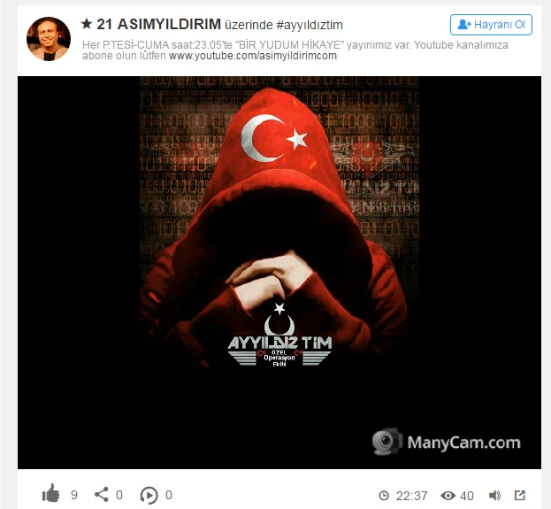 Ayyıldız Tim Asım Yıldırım'ı hackledi