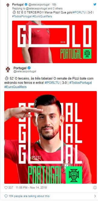 Portekiz'den 'asker selamı' paylaşımı