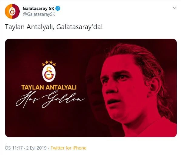 Galatasaray, taylan antalyalı'yı 4 yıllığına kadrosuna kattı
