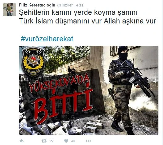 Ayyıldız Tim Filiz Kerestecioğlu'nun Twitter hesabını hackledi