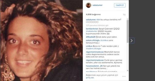 Saba Tümer'in gençlik fotoğrafı sosyal medyayı salladı