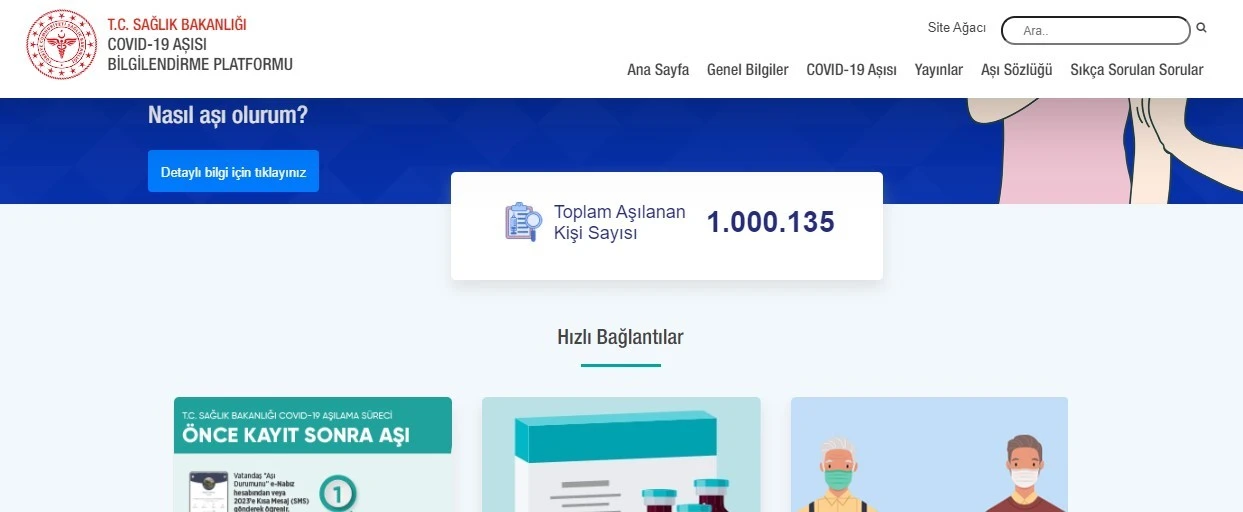 Aşılanan kişi sayısı 1 milyonu geçti