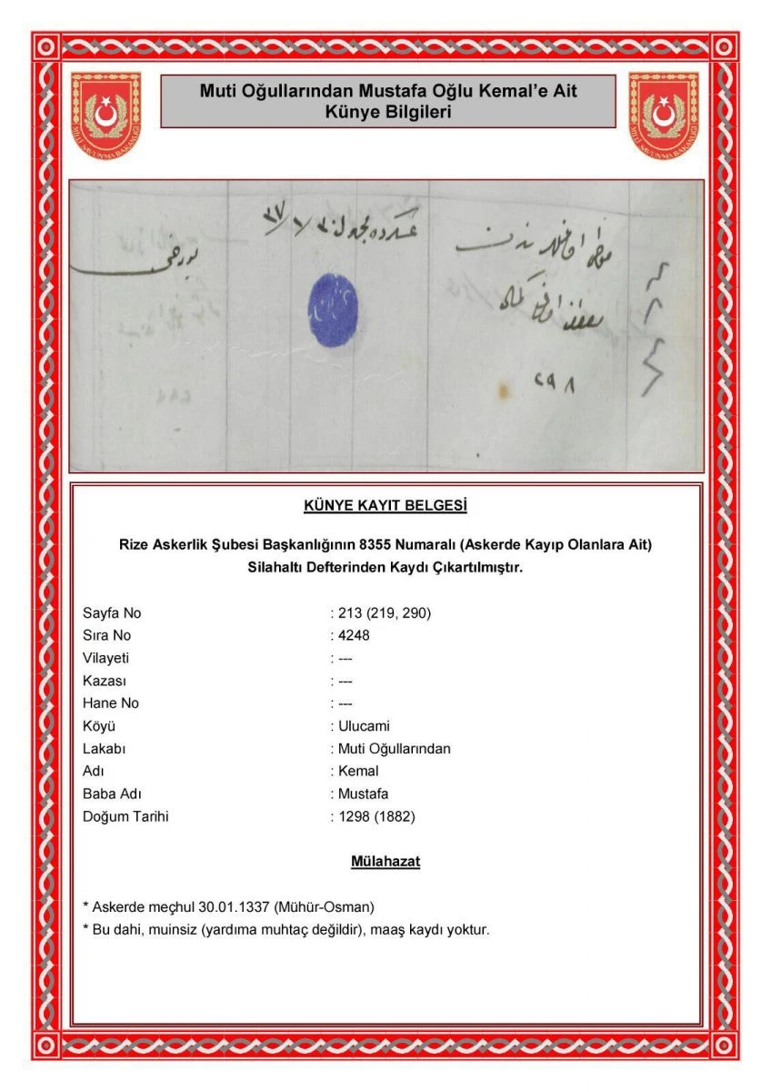 Cumhurbaşkanı Erdoğan'ın dedesi için Milli Savunma Bakanlığı'ndan açıklama