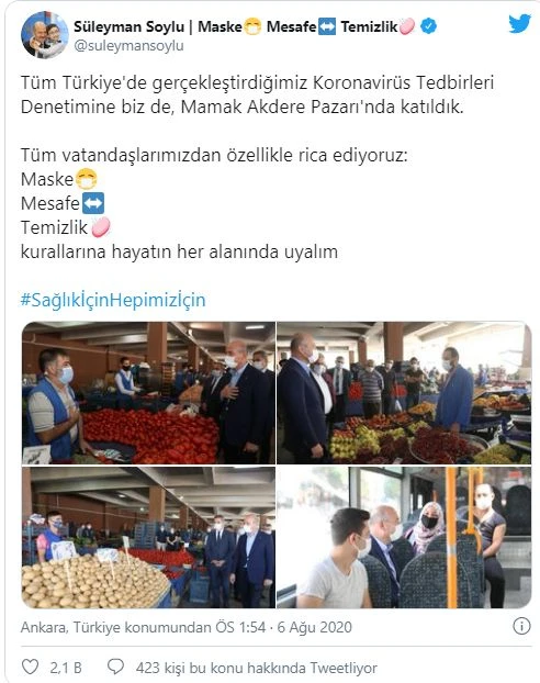 İçişleri Bakanı Soylu, halk otobüsüne bindi