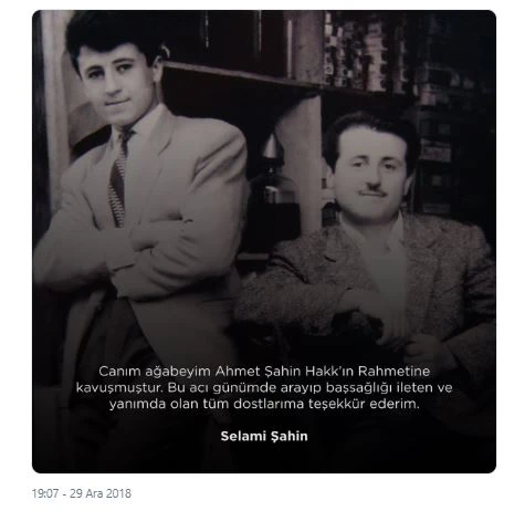 Selami Şahin'in acı kaybı
