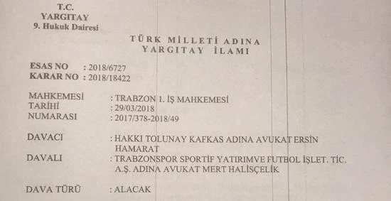 Trabzonspor, Tolunay Kafkas'a 7 milyon TL ödeyecek