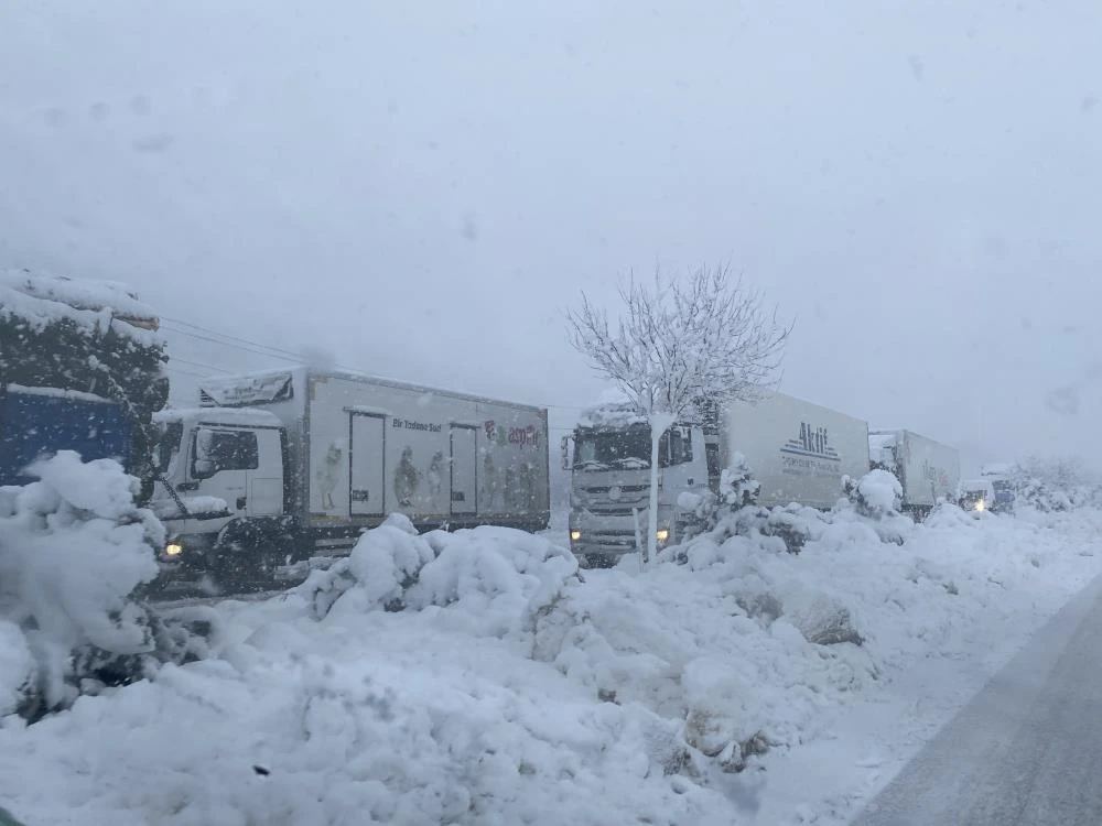 TEM Otoyolu kar nedeniyle trafiğe kapandı
