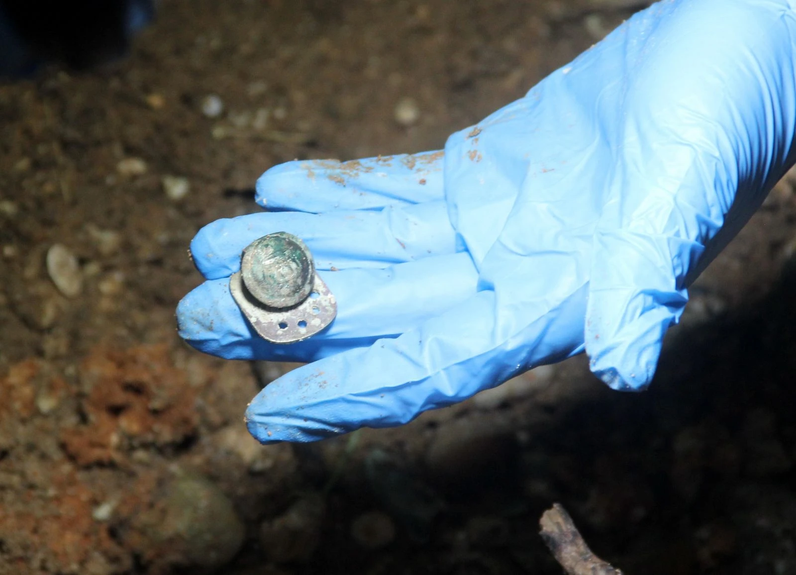 Definecilerin kazdığı tepeden kral tacı figürlü paralar çıktı