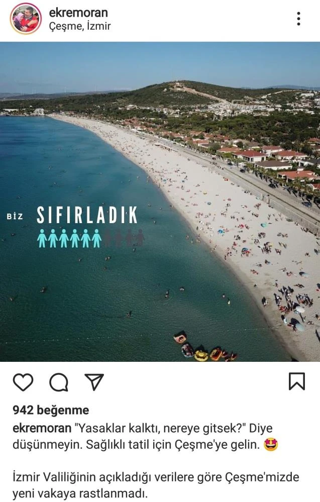 Çeşme'de koronavirüs vakaları sıfırlandı, tatilciler davet edildi